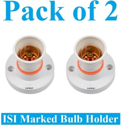 Sauran Pack of 2 Battan Wall Electric Bulb Holder For Led Light (ESP85) Plastic Light Socket(Pack of 2)