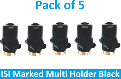 Sauran Pack of 5 ISI Marked Multi Holder Black (EAP175.2) Plastic Light Socket(Pack of 5)
