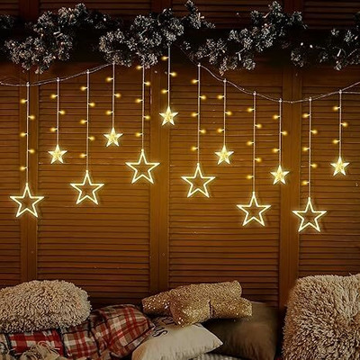 Refulgix 138 LEDs 3 m Yellow Flickering, Steady Star Rice Lights(Pack of 1)