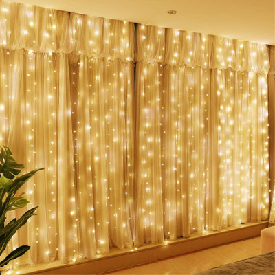 MUMU 42 LEDs 12 m Yellow Steady Bulb Rice Lights(Pack of 2)