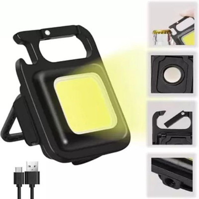 G2L Pocket Keychain Light Rechargeable Lighting Flashlight LED Bracket Bottle Opener LED Front Light(Black)