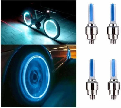 ABC AMOL BICYCLE COMPONENTS Cycle Tyre Valve Light LED Wheel Reflectors(Blue)