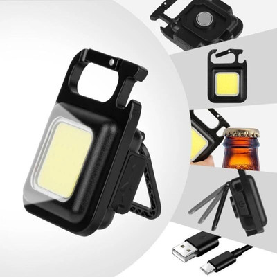 WunderVoX PORTABLE TRIANGULAR SHAPED EMERGENCY& CAMPING FLASHLIGHT LED Front Light(Black)