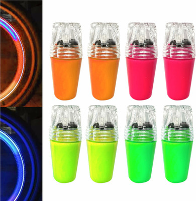 Onbicle Bicycle Tyre Valve Light Bike Wheel Valve Light LED, Cycle Wheel light 4pair LED Wheel Reflectors(Multicolor)