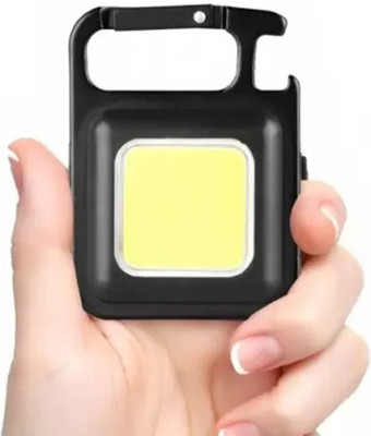 NKPR Portable LED Keychain Flashlight Rechargeable 4 Modes With Bottle Opener 56 8 hrs Torch Emergency Light(Black)
