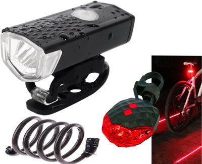 NSV HAD LIGHT BACK TAIL LIGHT AND CYCLE NUMBER LOCK COMBO LED Front Rear Light Combo(Black)