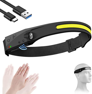 Wifton USB Rechargeable LED Head Plastic Lamp with 230 Illumination LED Headlamp(Black)