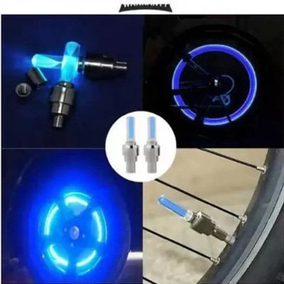 HighRider Cycle/Bike Tyre Valve Light LED Wheel Reflectors(Blue)