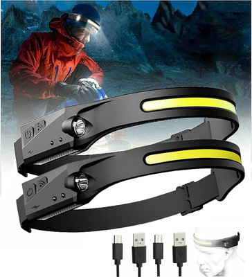 Xydrozen Ultra-Light Bright LED Headlamp with Motion Sensor LED Headlamp(Black)
