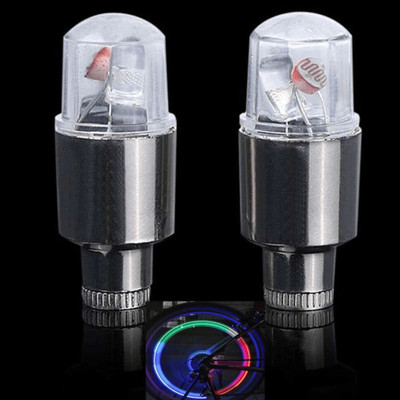 DSS Multicolor Mini Wheel Valve Light For Bike Tyres Car Tyre Bicycle Tyre LED Wheel Reflectors(Multicolor)