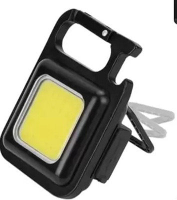 NKPR Portable LED Keychain Flashlight Rechargeable 4 Modes With Bottle Opener 186 8 hrs Torch Emergency Light(Black)