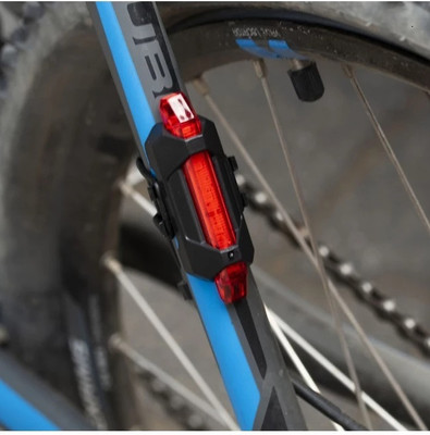 ETH Bicycle Safety Blinker Warning LED Front Rear Tail Light In 3 Mode LED LED Rear Break Light(Black, Red)