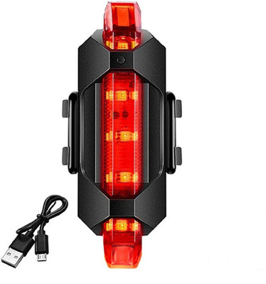 Rebound Waterproof LED USB Rechargeable Back Light ,Rear tail Light For Cycles LED Rear Break Light(Black, Red)