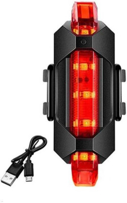 Rahidhay USB Rechargeable Bicycle Tail Light (Red) LED Spot Light(Red)
