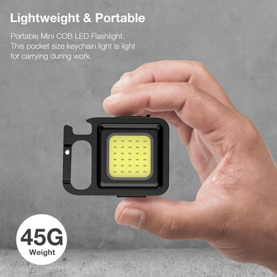 WunderVoX Rechargeable Flashlights Whistles,Bottle Opener LED Front Light(Black)