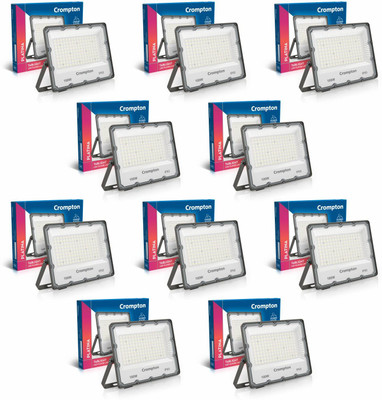 Crompton LDFLTAB100CDL-Pack of 10 Flood Light Outdoor Lamp(White)