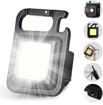 RKD Mini Flashlights Bright light with keychain USB Rechargeable-09 LED Front Light(Black)