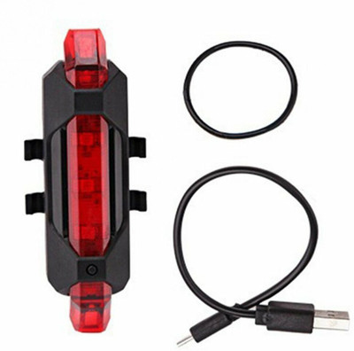 PAVITYAKSH Bicycle LED Head Light USB Rechargeable Light Cycling Lamp Head Light Tail Light LED Rear Break Light(Red)