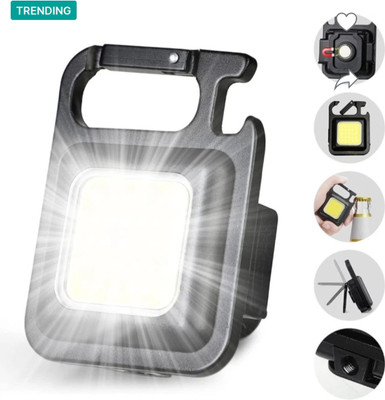 zenec Portable Mini COB LED Keychain Flashlight & bottle opener LED LED Front Light(Black)