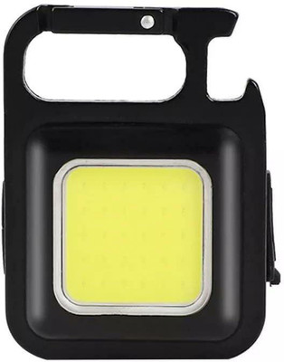ALWAFLI Mini LED Flashlight 500 Lumens COB Rechargeable Worklight Keychain 3 Light Modes LED Front Light(Black)