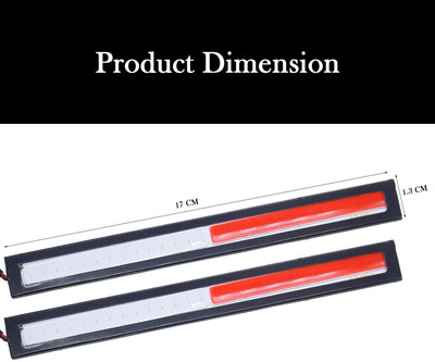 ALLEXTREME EX-WDRL6 Daytime Running LED Light Strip DRL Lamp for Cars Super Bright LED Front Light(Red & Blue)