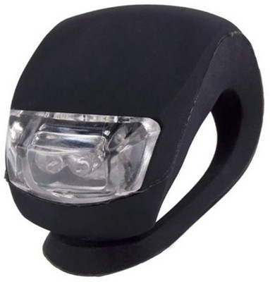 FUTABA Silicone Bicycle Front LED Flash Light - Black- Pack of Two LED Headlamp(Black)