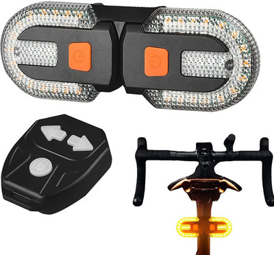 Linist Bicycle Turn Signals,Bright Bicycle Bicycle Indicator Rear Taillight LED Rear Break Light(Black)