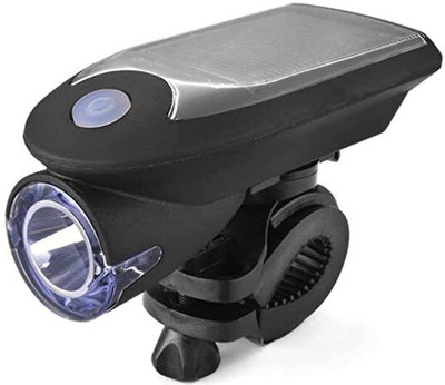 HumBiG Solar LED Bicycle Headlight Waterproof Light for Riding Rechargeable LED Front Light(Black)