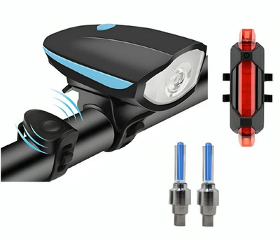 BLACKBELL Bicycle Combo of Front Cycle LED Light Back Tail Light And Tyre Valve Light LED Front Rear Light Combo(Multicolor)