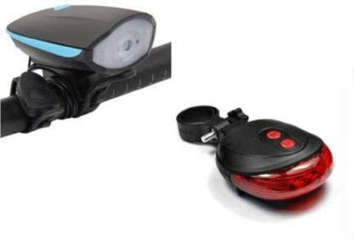 AmazingGadgets Combo Rechargeable Bicycle/Bike Light with Horn & Tail LED Light LED Front Rear Light Combo(Multicolor)