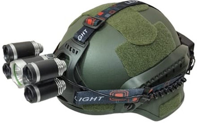 CAMPSOR 5 LED Head Lamp 5 IN 1 RECHARGEABLE B BRIGHT TK-4428 LED Helmet Strip Light(Black)