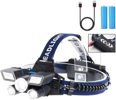 arthasya 9 MODES High Power Head Light USB Rechargeable LED Headlamps Waterproof Torch LED Headlamp(Multicolor)