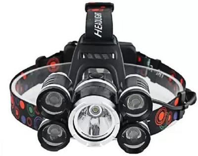 ECOSKY Long range zoomable headlamp with 2 rechargeable battery Incandescent Front Light(Black)