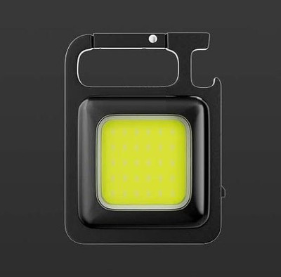 ASTOUND COB Light Keychain Bottle Opener 6 Modes LED Front Light(Black)