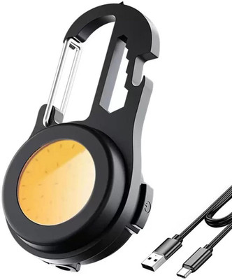 GLOWISH USB RECHARGEABLE COB LED SUPER BRIGHT MULTI LED LIGHTS 5 MODES POCKET LED Torch(Black, 8 cm, Rechargeable)