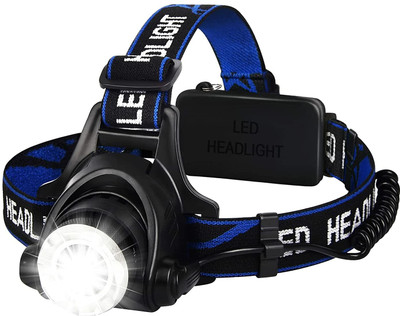 Kingmart 4 MODES LED Headlamp Head Torch Light LED Headlamp(Balck)