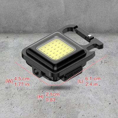 WunderVoX Multifunctional LED Keychain COB Light LED Front Light(Black)
