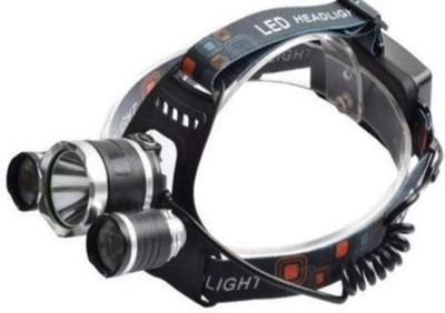 Lista 3 in 1 Black & Silver Rechargeable HIGH Power LED Headlamp(Black)