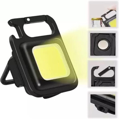 G2L Mini Keychain Light Rechargeable Lighting Flashlight LED Bracket Bottle Opener LED Front Light(Black)