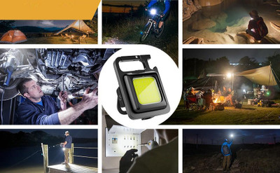 WunderVoX Mini LED Torch Keychain Light Bottle Opener 6 Modes LED Front Light(Black)