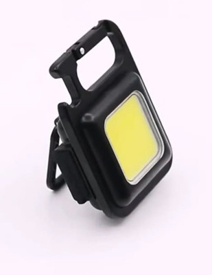 NKL New LED Keychain Flashlight 267 Rechargeable 3 Lighting Modes With Bottle Opener 6 hrs Torch Emergency Light(Black)