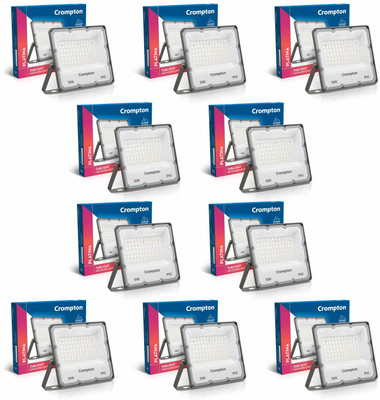 Crompton LDFLTAB50CDL-Pack of 10 Flood Light Outdoor Lamp(White)