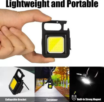 BSVR New LED Keychain Flashlight 319 Rechargeable 3 Lighting Modes With Bottle Opener Torch(Black, 8 cm, Rechargeable)