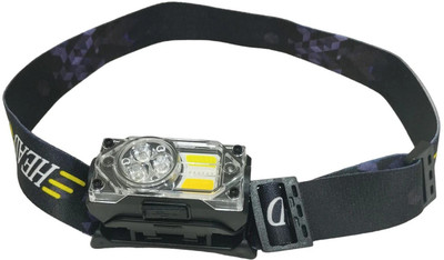 CAMPSOR RECHARGEABLE INDUCTION HEADLIGHTS 6 Modes (TK-4950) LED Helmet Strip Light(Black)