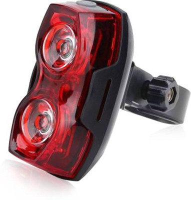 Rebound Eye Shape Dual LED Bicycle Rear Cycle Tail Light LED LED Rear Break Light(Black, Red)