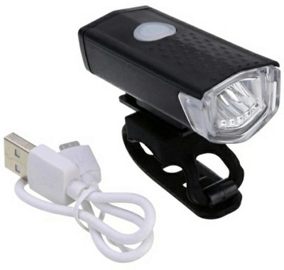 Fitness Scout USB Rechargeable Waterproof Cycle Light 300 Lumens 3 Lighting Modes LED Front Light(Black)