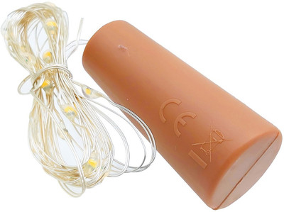 prfashioncorner 20 Led Cork Copper Wire String Lights,2M Battery Operated (Pack of 7) LED Front Rear Light Combo(Yellow)