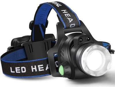 RMG Traders Rechargeable Head Flashlight LED Water Resistant For Fishing LED Headlamp LED Headlamp(Multicolor)