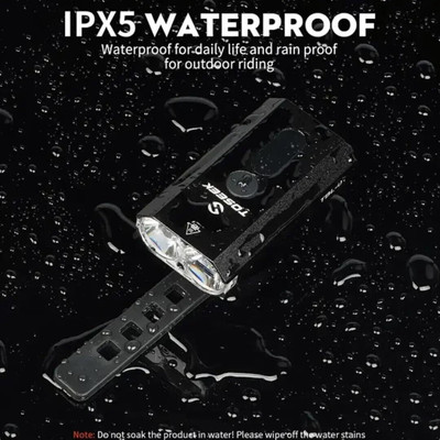 FCC RACING Bicycle Light Headlamp IPX5 Waterproof 1500 mAh Battery 400 Lumens 5 Light Modes LED Headlamp(Black)