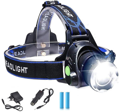 EDBIRET 1 LED 4 MODES Plastic Headlamp Headlight LED Helmet Strip Light(Black)
